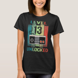 13. Geburtstagsjunge Stufe 13 Entsperrter Video-Ga T-Shirt