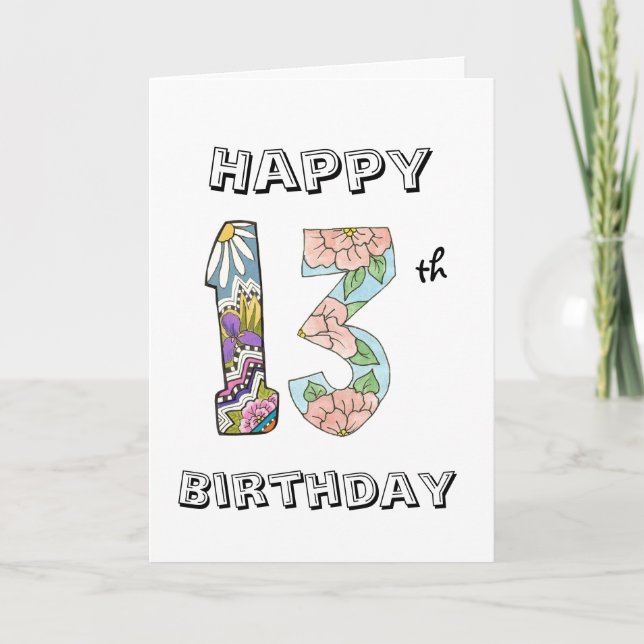 13. Geburtstagskarte Karte (Vorderseite)
