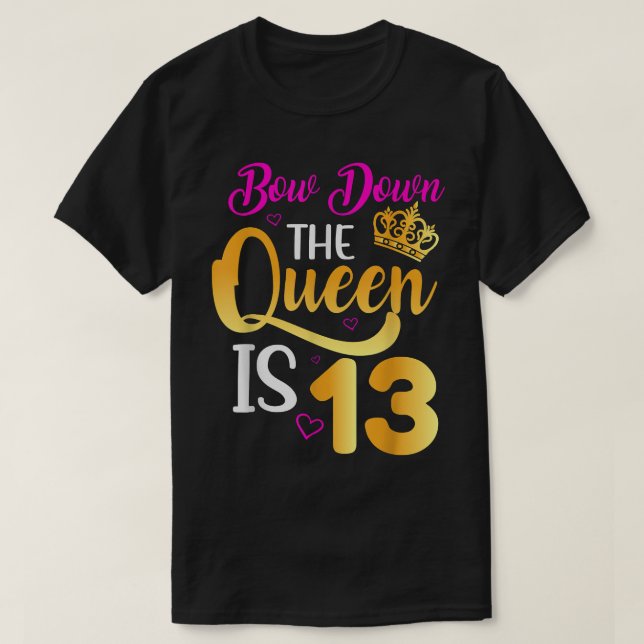 13. Geburtstagsmädchen 13 Jahre Offizieller Teenag T-Shirt (Design vorne)