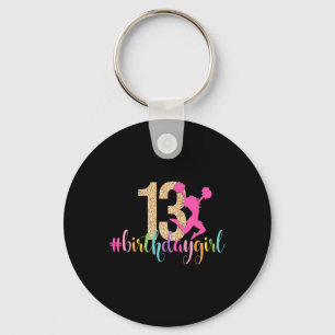 13. Geburtstagsmädchen Cheerleader Regenbogen Chee Schlüsselanhänger