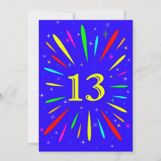 13. Geburtstagspartei Einladung Explosion