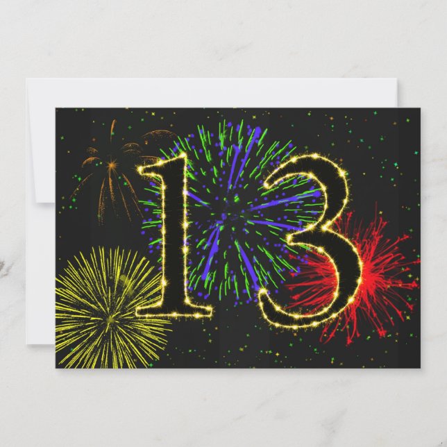 13. Geburtstagsparty Einladung (Vorderseite)