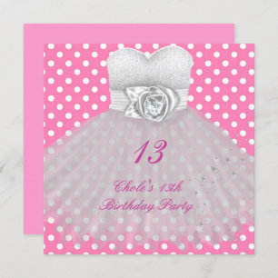 13. Geburtstagsparty Girls 13 Teen Einladung