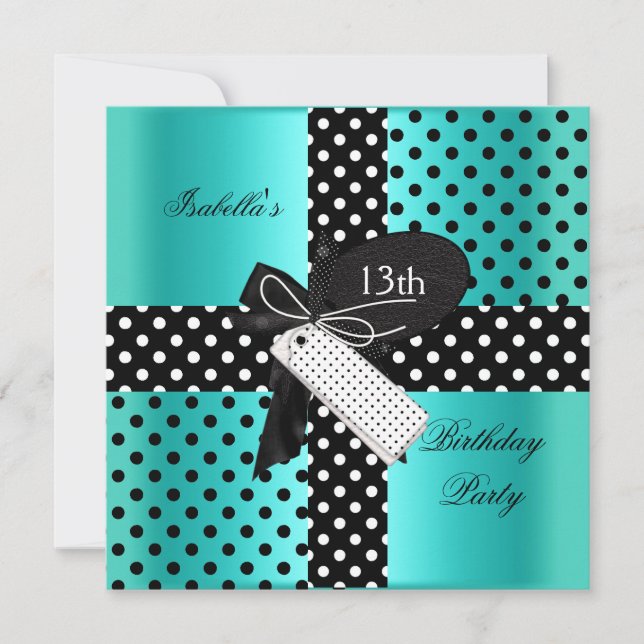 13. Geburtstagsparty Teenagermädchen Einladung (Vorderseite)
