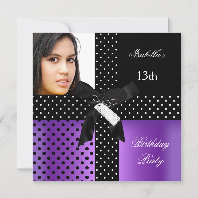 13. Geburtstagsparty Teenagermädchen Einladung (Vorderseite)