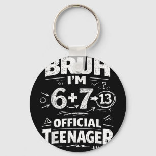 13. Geburtstagsshirt lustiges Meme 6 7 Geburtstag Schlüsselanhänger