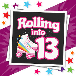 13. Geburtstagswalze Skaten 13 Jahre alter Skate Serviette