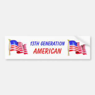 13. Generations-Amerikaner Autoaufkleber