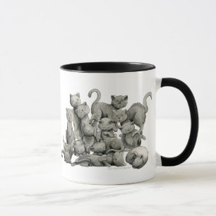 13 glückliche schwarze Katzen-Tasse Tasse