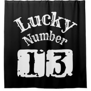 13 - Glückszahl 13 Glück Duschvorhang