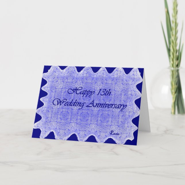 13. Hochzeitstag Karte (Vorderseite)