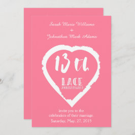 13. Hochzeitstag traditioneller Hochzeitstag Einladung