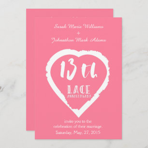 13. Hochzeitstag traditioneller Hochzeitstag Einladung