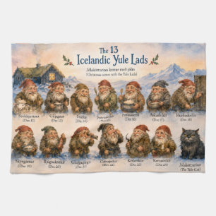 13 Isländische Jul-Lads Weihnachten in Island Geschirrtuch
