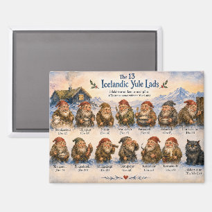13 Isländische Jul-Lads Weihnachten in Island Magnet