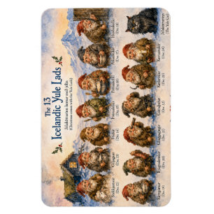 13 Isländische Jul-Lads Weihnachten in Island Magnet