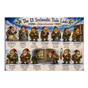 13 Isländische Weihnachtsmänner Weihnachten reykja Poster