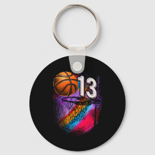 13 Jahre alt 13. Geburtstag Basketball Offizieller Schlüsselanhänger