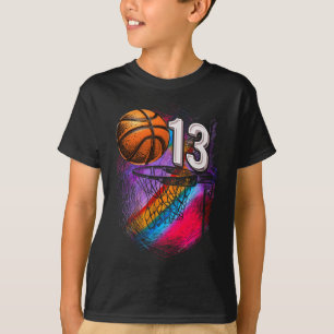 13 Jahre alt 13. Geburtstag Basketball Offizieller T-Shirt