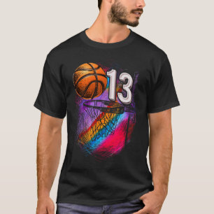 13 Jahre alt 13. Geburtstag Basketball Offizieller T-Shirt
