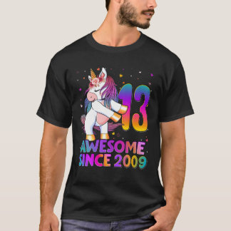 13 Jahre alt Einhorn Flossing 13. Geburtstagsmädch T-Shirt