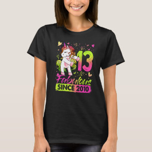 13 Jahre alt geblümte Einhorngeschenke 13. Geburts T-Shirt