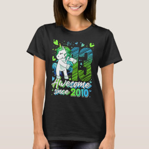 13 Jahre alt geblümte Einhorngeschenke 13. Geburts T-Shirt