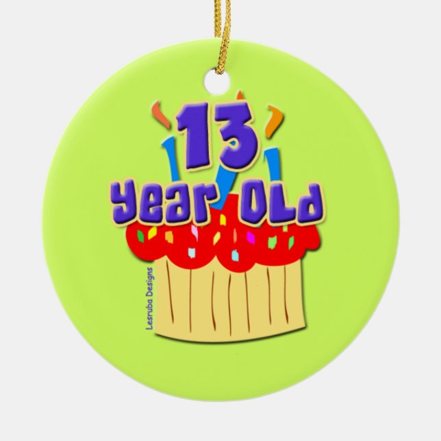 13 Jahre alt Keramikornament (Vorne)