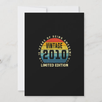 13 Jahre alt Made in 2010 Limited Edition 13. Bir Einladung