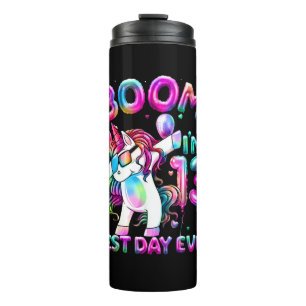 13 Jahre alte Dabbing-Einhorn-Geschenke 13. Geburt Thermosbecher