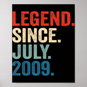 13 Jahre alte Geschenke Legend seit Juli 2009 13.  Poster