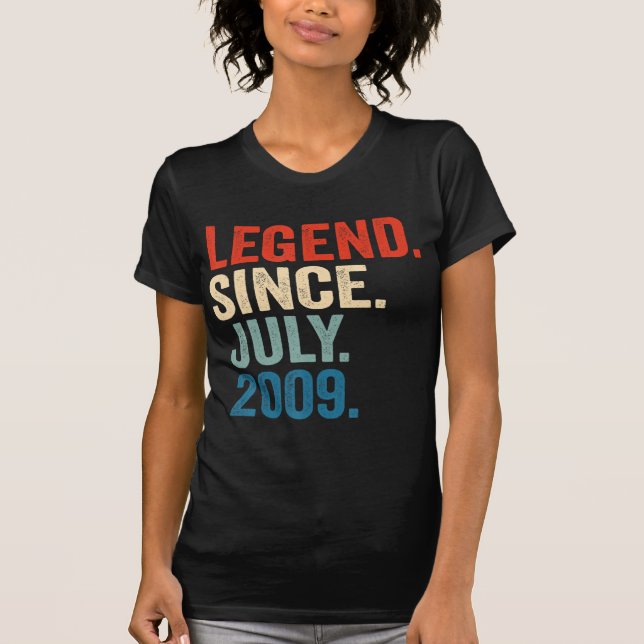 13 Jahre alte Geschenke Legend seit Juli 2009 13.  T-Shirt (Vorderseite)