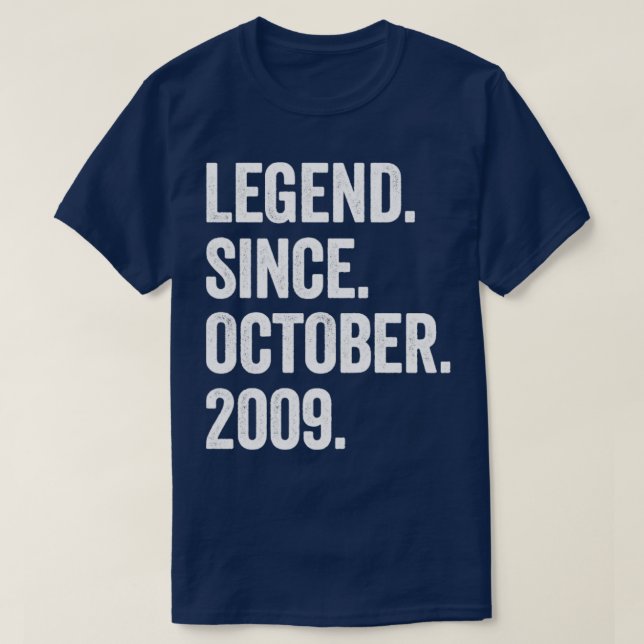 13 Jahre alte Legende Seit Oktober 2009 13. Geburt T-Shirt (Design vorne)
