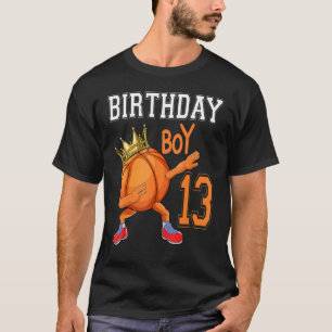 13 Jahre alter 13. Geburtstag Basketballjunge T-Shirt