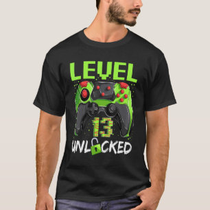 13 Jahre alter Gamer Boy Geburtstag Stufe 13 unver T-Shirt
