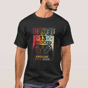 13 Jahre alter Jungs Video Gamer Stufe 13 Entsperr T-Shirt