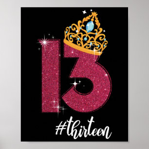 13 Jahre alter Offizieller Teenager 13. Geburtstag Poster