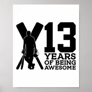 13 Jahre Awesome Cricket 13. Geburtstag  Poster