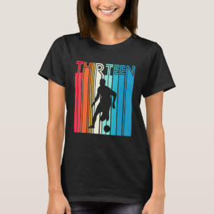 13 Jahre Fußball 13. Geburtstag Vintag Football Pl T-Shirt