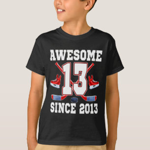 13 Jahre großartig seit 2013 Hockey-Themen-Geburts T-Shirt