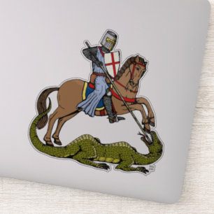 13. Jahrhundert Saint George und der Drache Aufkleber