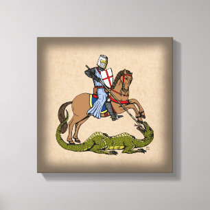 13. Jahrhundert Saint George und der Drache Leinwanddruck