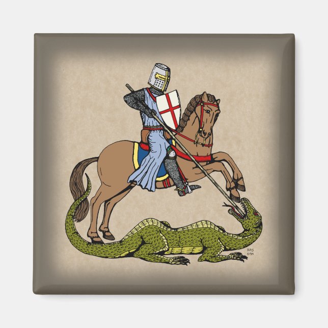 13. Jahrhundert Saint George und der Drache Magnet (Vorne)