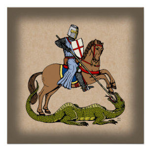 13. Jahrhundert Saint George und der Drache Poster