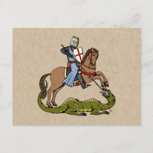 13. Jahrhundert Saint George und der Drache Postkarte