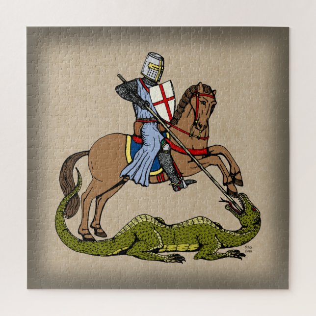 13. Jahrhundert Saint George und der Drache Puzzle (Vertikal)