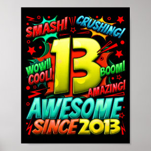 13-jährig für Jungen 13. Geburtstag Junge 13-jähri Poster