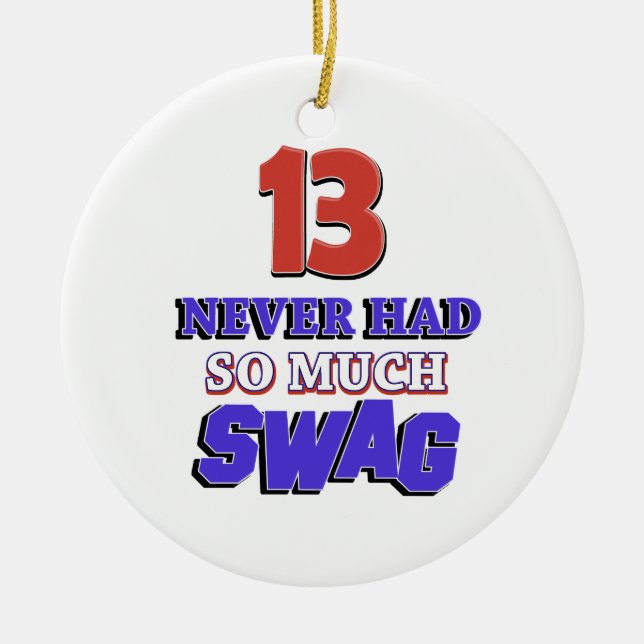 13 Jährig-Geburtstags-Geschenk Keramikornament (Vorne)