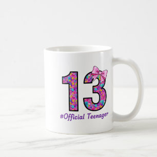 13-jähriger Coquette-Bow Offizieller Teenager 13. Kaffeetasse