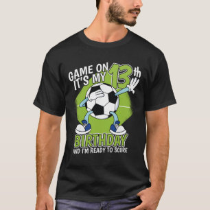 13-jähriger Fußballspieler Junge 13. Geburtstag Fu T-Shirt